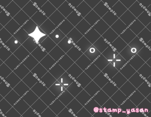 写メ日記用 透過スタンプ「アスキーアートのキラキラ」アスキーアート AA
