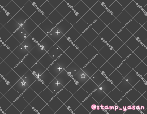 写メ日記用 透過スタンプ「アスキーアートのキラキラ」アスキーアート AA